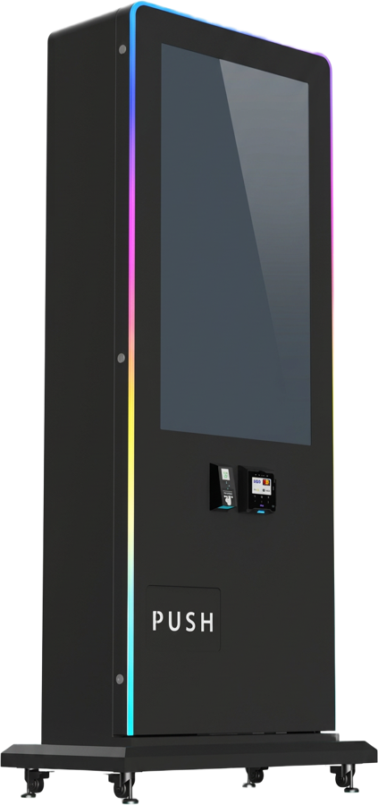 Example freestanding touchscreen vending machine